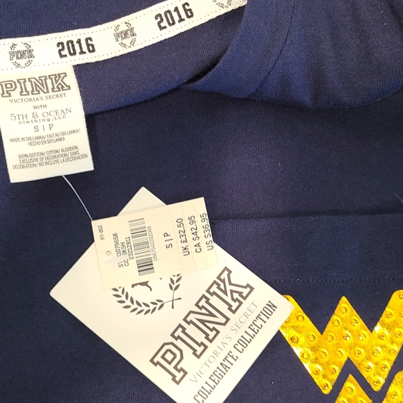 Victoria's Secret PINK West Virginia Oversized Pocket Tee Size Small - Picture 4 of 4